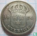 Suède 50 öre 1936 (long 6) - Image 1