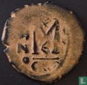 Byzantijnse Rijk, AE Follis (40 Nummi), 610-641 AD, Heraclius, Constantinopel, 612-613 AD - Afbeelding 2