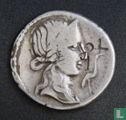 Empire romain, AR Denarius, 81 BC, Gens Titia, menthe ibérique - Image 1