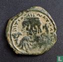 Empire byzantin, Demi AE Follis, 582-602 AD, Tibère Mauricius, Antioche - Image 1