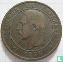 France 10 centimes 1855 (BB - ancre) - Image 1