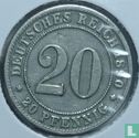 Duitse Rijk 20 pfennig 1890 (F) - Afbeelding 1