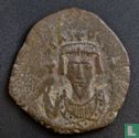 Byzantinischen Reiches, AE Follis, 602-610 AD, Phocas, Kyzikos, 607-608 AD - Bild 1