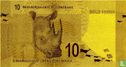 Afrique du Sud 10 rands de 2 012 REPLICA feuille d'or avec certifi - Image 1