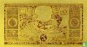 Belgique 100 francs 1943 REPLICA d'or avec le certificat - Image 1
