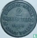 Saksen-Coburg-Gotha 2 groschen 1855 - Afbeelding 1