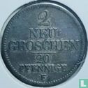 Saxony-Albertine 2 neu-groschen / 20 pfennige 1853 - Image 2