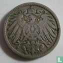 Empire allemand 5 pfennig 1906 (G - fauté) - Image 2
