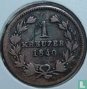 Baden 1 kreuzer 1840 - Image 1