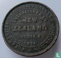 New Zealand  Auckland Licensed Victuallers Penny token "born 1818" (error)  1871 - Bild 1