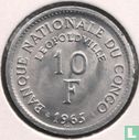 Kongo-Kinshasa 10 Franc 1965 (Typ 1) - Bild 1