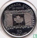 Canada 25 cents 2015 (non coloré) "50th anniversary of the Canadian flag" - Image 1