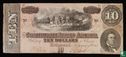 Confederate States of America  10 dollars  1864 - Afbeelding 1