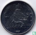 San Marino 50 lire 1987 "15th Anniversary - Resumption of coinage" - Afbeelding 1