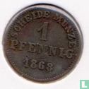 Hessen-Darmstadt 1 pfennig 1868 - Afbeelding 1