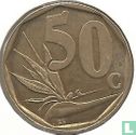 Afrique du Sud 50 cents 1998 - Image 2