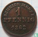 Hessen-Darmstadt 1 pfennig 1862 - Afbeelding 1