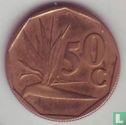 Afrique du Sud 50 cents 1990 (acier recouvert de bronze) - Image 2
