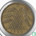 Duitse Rijk 10 reichspfennig 1930 (G) - Afbeelding 1