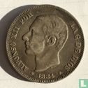 Spanje 2 peseta 1884 - Afbeelding 1