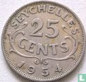 Seychelles 25 cents 1954 - Image 1