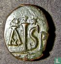 Justinian I,  AE 16 Nummi  (Saloniki)  527-565 CE - Bild 1