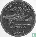 Man 1 crown 1994 "60th anniversary of official airmail" - Afbeelding 2