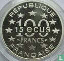Frankreich 100 Franc / 15 Ecu 1994 (PP) "Big Ben" - Bild 2