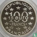 Frankrijk 100 francs / 15 euro 1997 (PROOF) "Rock of Cashel in Ireland" - Afbeelding 2