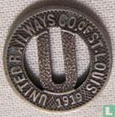 USA - St Louis, MO  United Railways Co Token  1919 - Image 1