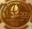 France 500 francs 1989 (PROOF) "1992 Olympics - Ice skating couple" - Image 1