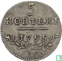 Rusland 5 kopeken 1798 (CM) - Afbeelding 1
