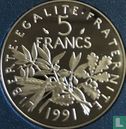 Frankrijk 5 francs 1991 (PROOF) - Afbeelding 1