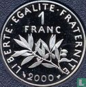Frankrijk 1 franc 2000 (PROOF) - Afbeelding 1
