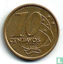 Brazil 10 centavos 1998 (sword in right hand) - Image 1