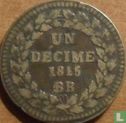 Frankreich 1 Décime 1815 (L - ohne Punkte) - Bild 1