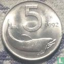 Italië 5 lire 1992 - Afbeelding 1