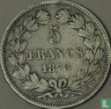 Frankrijk 5 francs 1870 (K - ster - E. A. OUDINE. F.) - Afbeelding 1