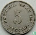 German Empire 5 pfennig 1897 (A) - Image 1