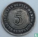 Straits Settlements 5 cent 1899 - Afbeelding 1