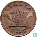 Italy 5 centesimi 1939 (copper) - Image 1