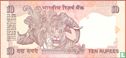 India 10 Rupees 1996  - Afbeelding 2