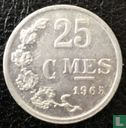Luxembourg 25 centimes 1965 (frappe médaille) - Image 1