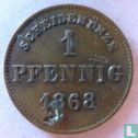 Saksen-Meiningen 1 pfennig 1868 - Afbeelding 1