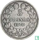France 5 francs 1870 (K - star - A. E. OUDINE. F.) - Image 1