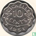 Seychelles 10 cents 1951 - Image 1