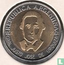 Argentinië 1 peso 2001 (gladde rand) "200th anniversary Birth of General Justo José de Urquiza" - Afbeelding 2