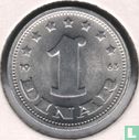 Yougoslavie 1 dinar 1963 - Image 1