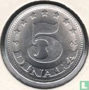 Yougoslavie 5 dinara 1963 - Image 1