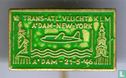 1e Trans-Atl. vlucht KLM A'dam-New York A'dam - 21-5-'46 [groen] - Afbeelding 1